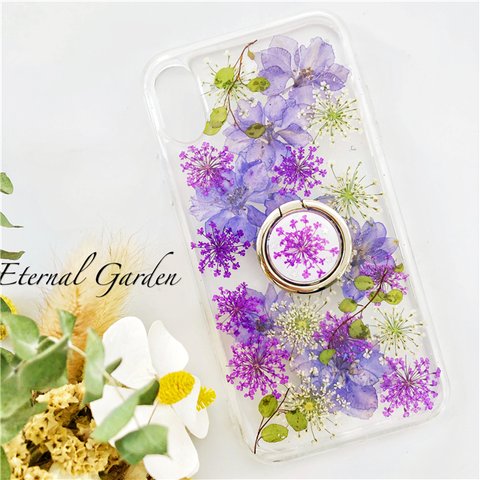 押し花 スマホケース Xperia10 II Xperia1 II iPhone11 iPhone12Pro iPhone12 iPhone13mini iPhone12mini iPhone13