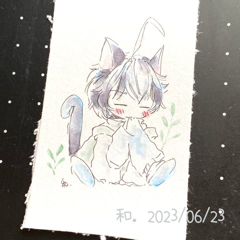 原画・(s)黒猫と靴下