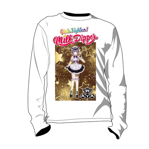 Milk Dipper ミルクディッパー Tシャツ長袖  メンズ レディース アニメ ファイター【AYA】