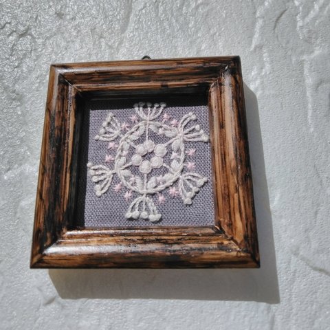 フランス刺繍　ミニ額　雑貨　小物