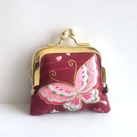 ■角型■小さいがま口：ちっちゃいがま口：角267：かわいいがまぐち：小さい財布：littlie purse：蝶,桜,butterfly,sakura