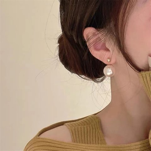 【2023.12新作♥】韓国ファッション　 パール　大人可愛い　ピアス　アクセサリー　-861