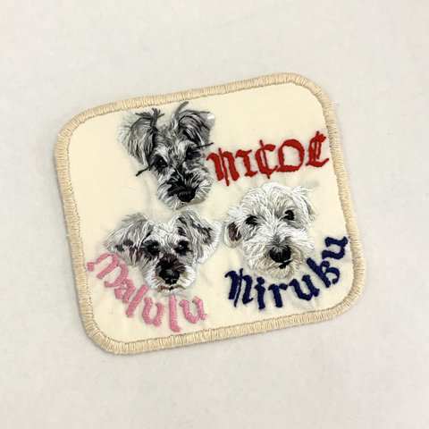 marumama0917様オーダー品☆犬の手刺繍のワッペン