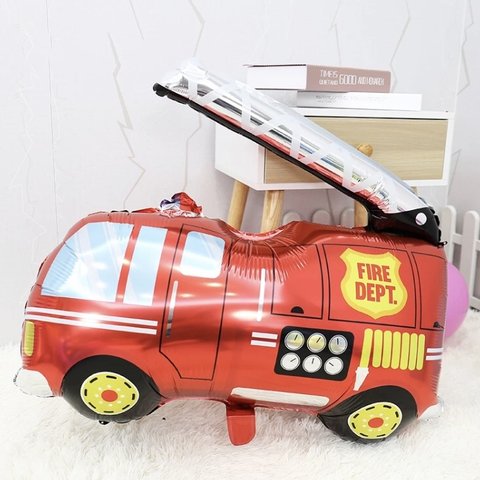 BIGバルーン 消防車(はしご車)はたらくくるま 男の子お誕生日、パーティー、プレゼント、おうちスタジオ SNS映え 働く車 クレーン車 ミキサー車 ショベルカー レスキュー隊 はしご車