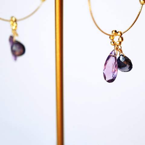 K10 Amethyst & Iolite charm