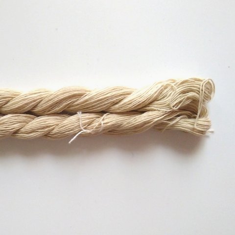 刺し子糸、編み物、織物にも♪草木染め糸　よもぎ染め　綿　コットン