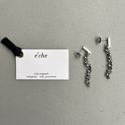 e’che originals stainless beads bubble earringsステンレスピアス