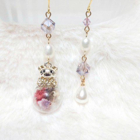 ✩.*˚テディベアのピアス✩.*˚