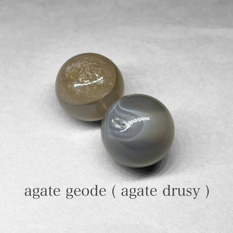 agate geode ( agate drusy ) sphere：treasure agate / アゲートジオード ( アゲートドゥルージー ) スフィア C ( 2個セット )