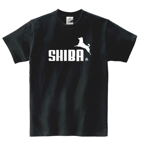 ［SHIBA］柴犬ジャンプＴシャツ　面白い　パロディ　おもしろ