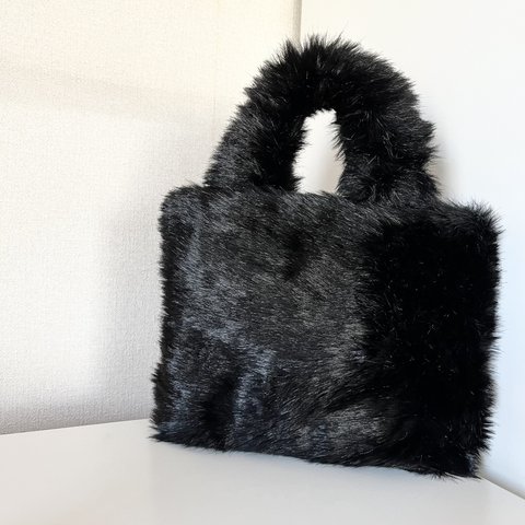 eco fur tote bag