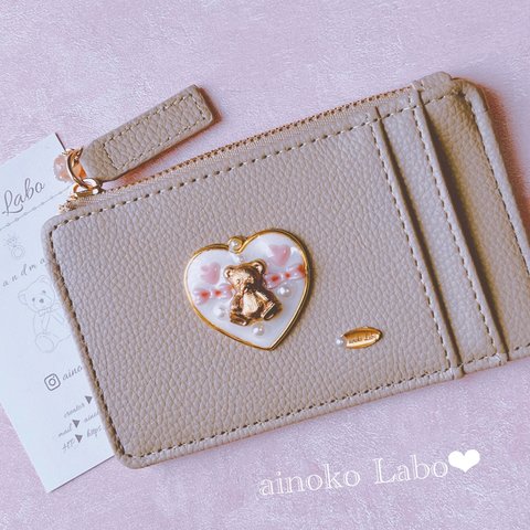❤︎  girlyくまさん ハート coin pouch ❤︎