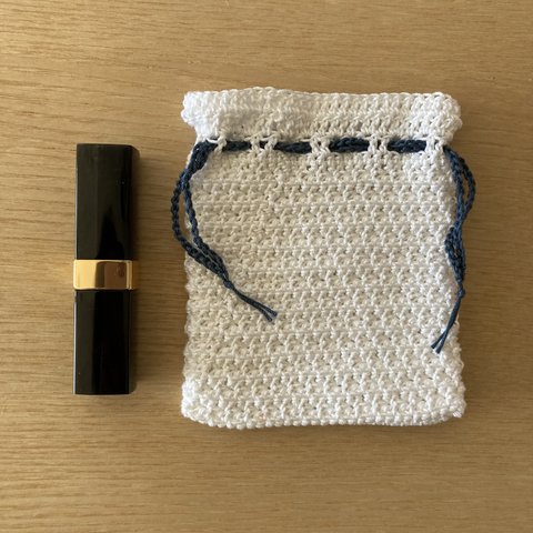 かぎ編み🧶レース糸のミニ巾着