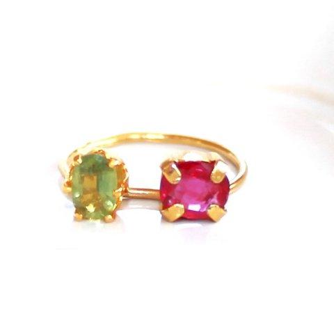 - 苺 -Color Sapphire ＆ Ruby Ring