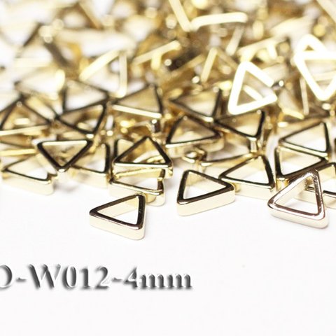 【約50個】約4mmのちびちび三角枠《W-012》（金色）