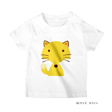 きつね　Tシャツ／カットソー　キッズ　フリーサイズ　アパレル／アニマルモチーフ