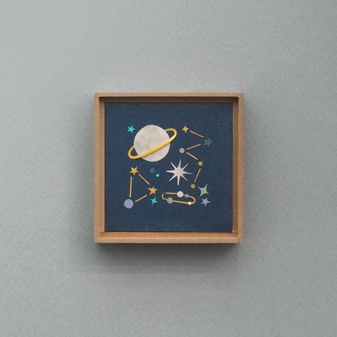 galaxy ( 紙の絵 原画 / 72 × 72 mm )