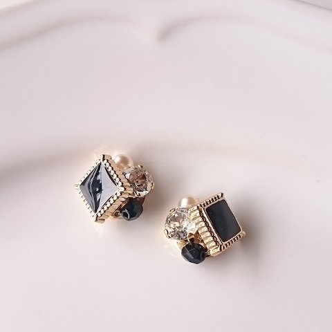 再…☆アンティークなビジューピアス (イヤリング) mini BR