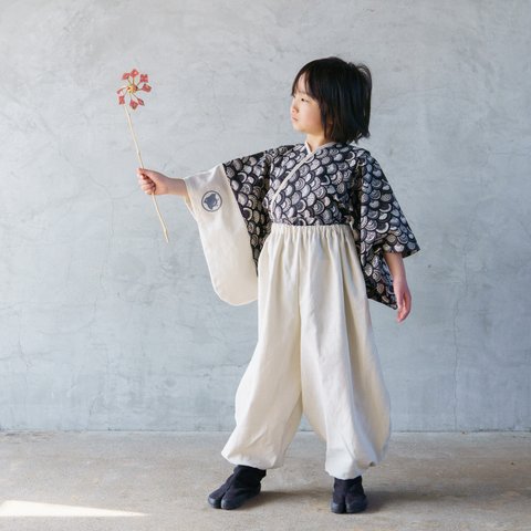 4 color紋が入れられる、鯉のぼりのセットアップ / こどもの日 北欧 初節句 子供服 ベビー服 男の子 女の子 セレモニー