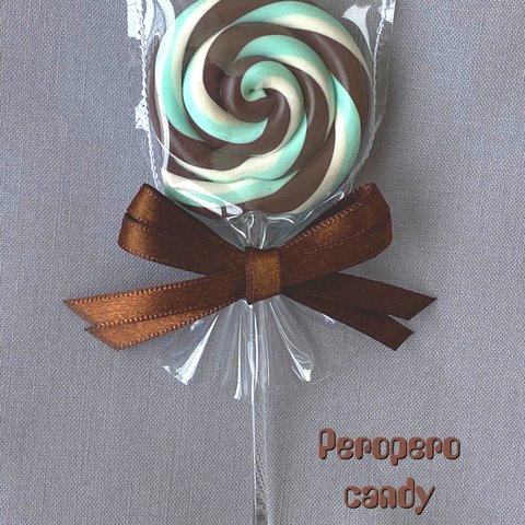 チョコミント味のキャンディ ブローチ
