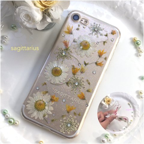 akikof20様 専用 12月5日〜♡ネーム入れます！ソフト押し花スマホケース  iPhone6Plus