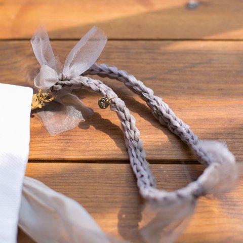 咲き編みハンドストラップ｜咲き編みポシェット・クラッチ