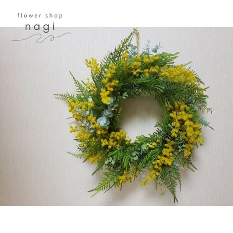 mimosa wreath