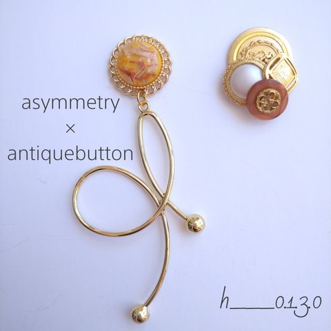 a43／asymmetry × antiquebutton yellow