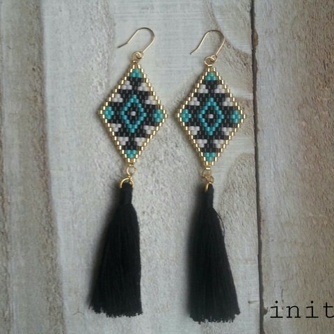 orutega fringe-2（blue×gold）