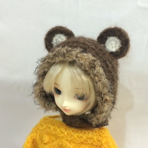 ドール用クマちゃん帽