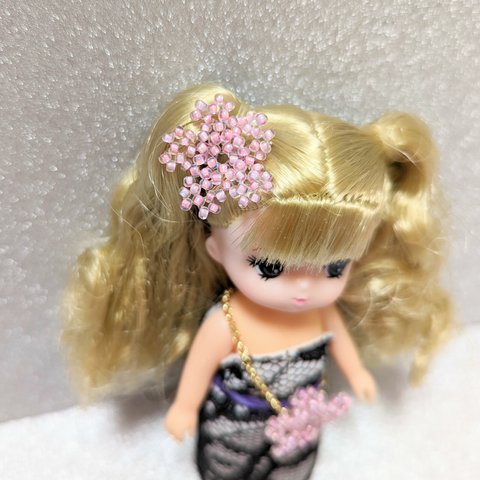 ミキマキちゃん 桜ヘアピン(キラキラピンク)