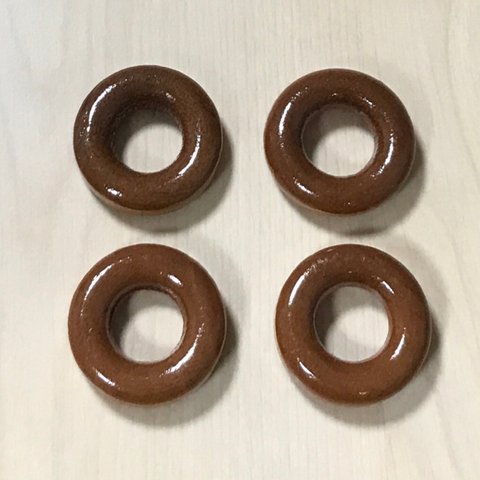 WOOD BROWN RING HOOP DONUT PARTS