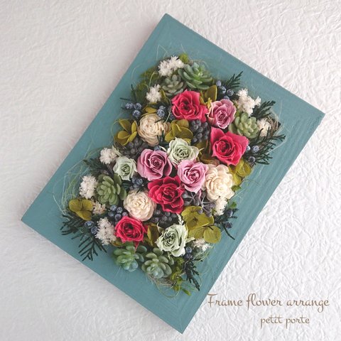 Frame  flower arrange