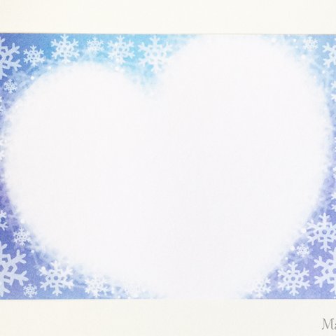 ♡雪化粧ハート♡ポストカード