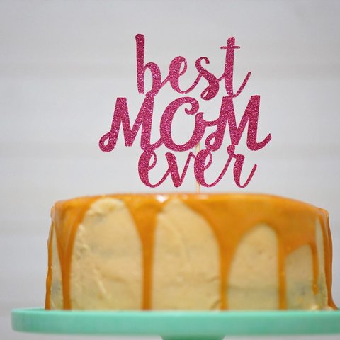 母の日　best mom ever  ケーキトッパー