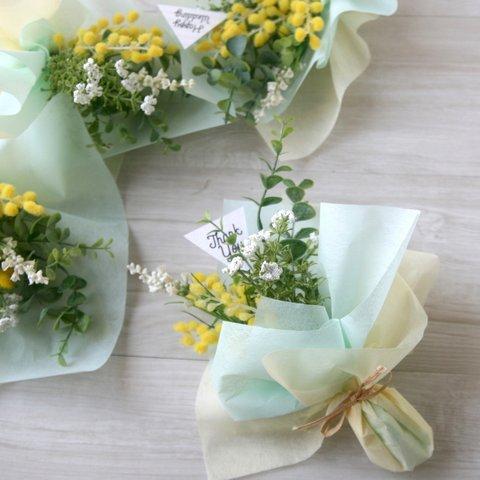  入学 卒業 結婚式 ミモザのミニブーケ -Artificial flower-