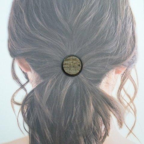 水牛のボタンヘアゴム 