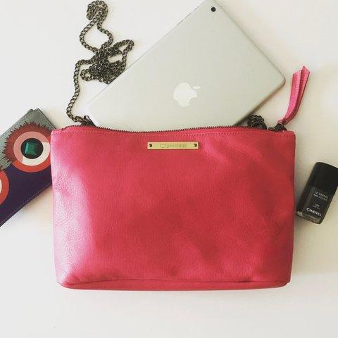 LARGE POCHETTE rosepink　本革製　ポシェット