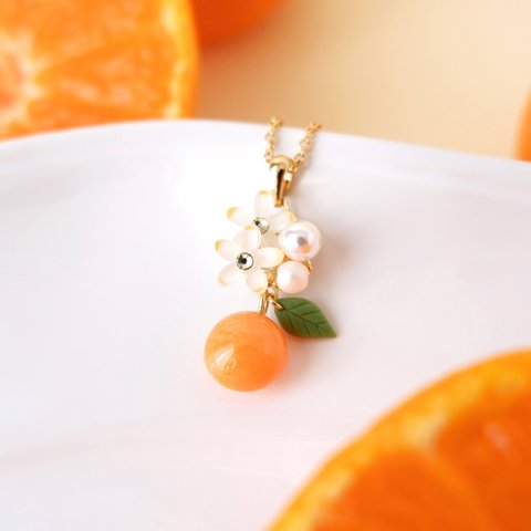 ちっちゃなみかんのネックレス🍊受注制作