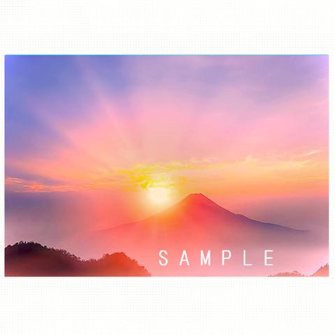 ﾎﾟｽﾄｶｰﾄﾞ2枚 「富士山と日の出」＋1枚