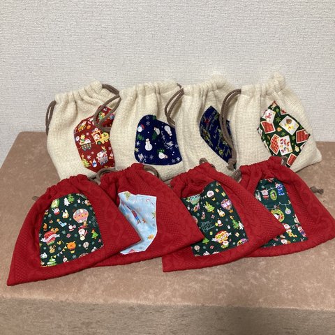 SALE❣️クリスマス　巾着袋　おまかせ２枚セット