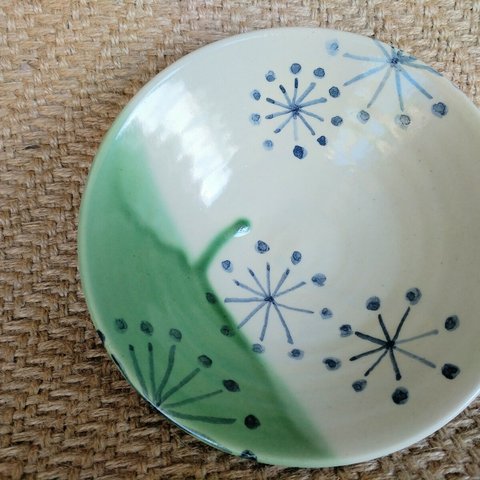 皿／平形　お花模様　オリジナル陶器