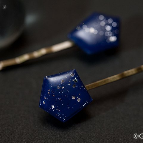 【星空】立体かけらヘアピン*宇宙