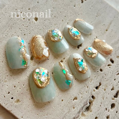 宝石ネイル、推しネイル、ニュアンスネイル💅