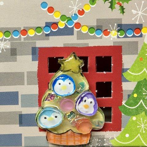 ぺんちゃんとぺぎこと仲間たち☆クリスマスツリー☆ブローチ