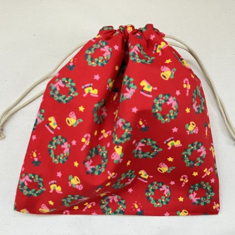 【送料無料】クリスマス巾着袋 22×21