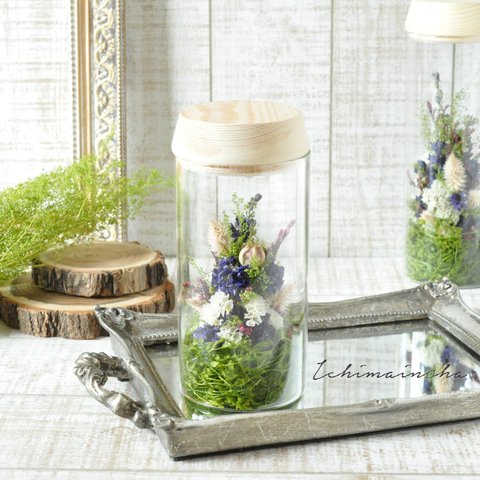 ✽minne限定お値段そのままサイズアップ✽【 blue 】✽優しくお花を照らす✽心安らぐ lamp flower S  ～