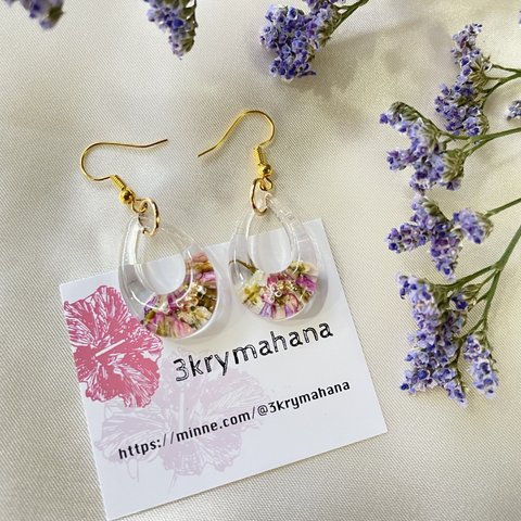 ♡3rd Anniversary ♡限定1 小花柄雫ピアス