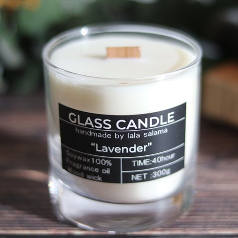 SOY GLASS CANDLE【wood wick】