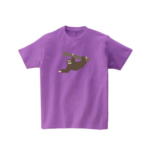 動物Tシャツ-なまけもの（ラベンダー）